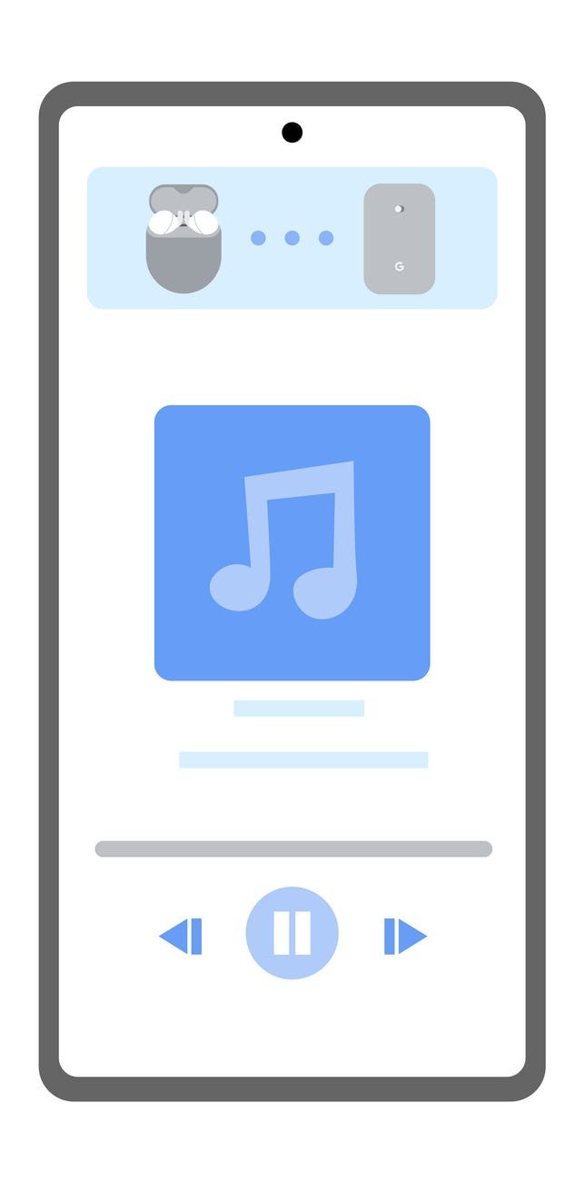 Android rattrape Apple de manière importante 1 Une illustration montrant à quoi pourrait ressembler la nouvelle fonctionnalité de notifications multimédia de Google.