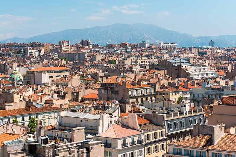 amazing areal view on Marseille