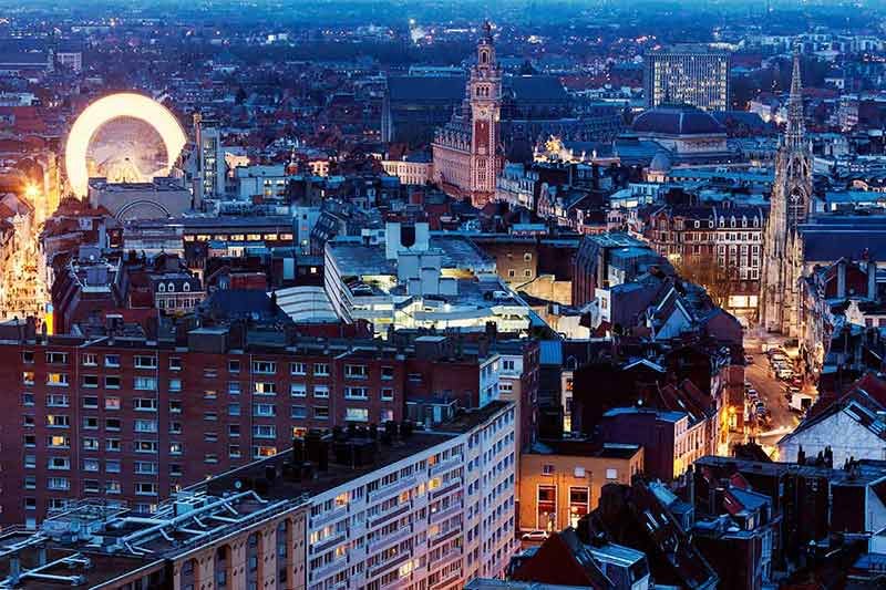 Aerial view of Lille