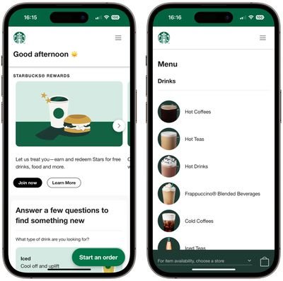 application web starbucks