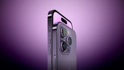 Fonctionnalité de perspective latérale violette pour iPhone 14 Pro Violet