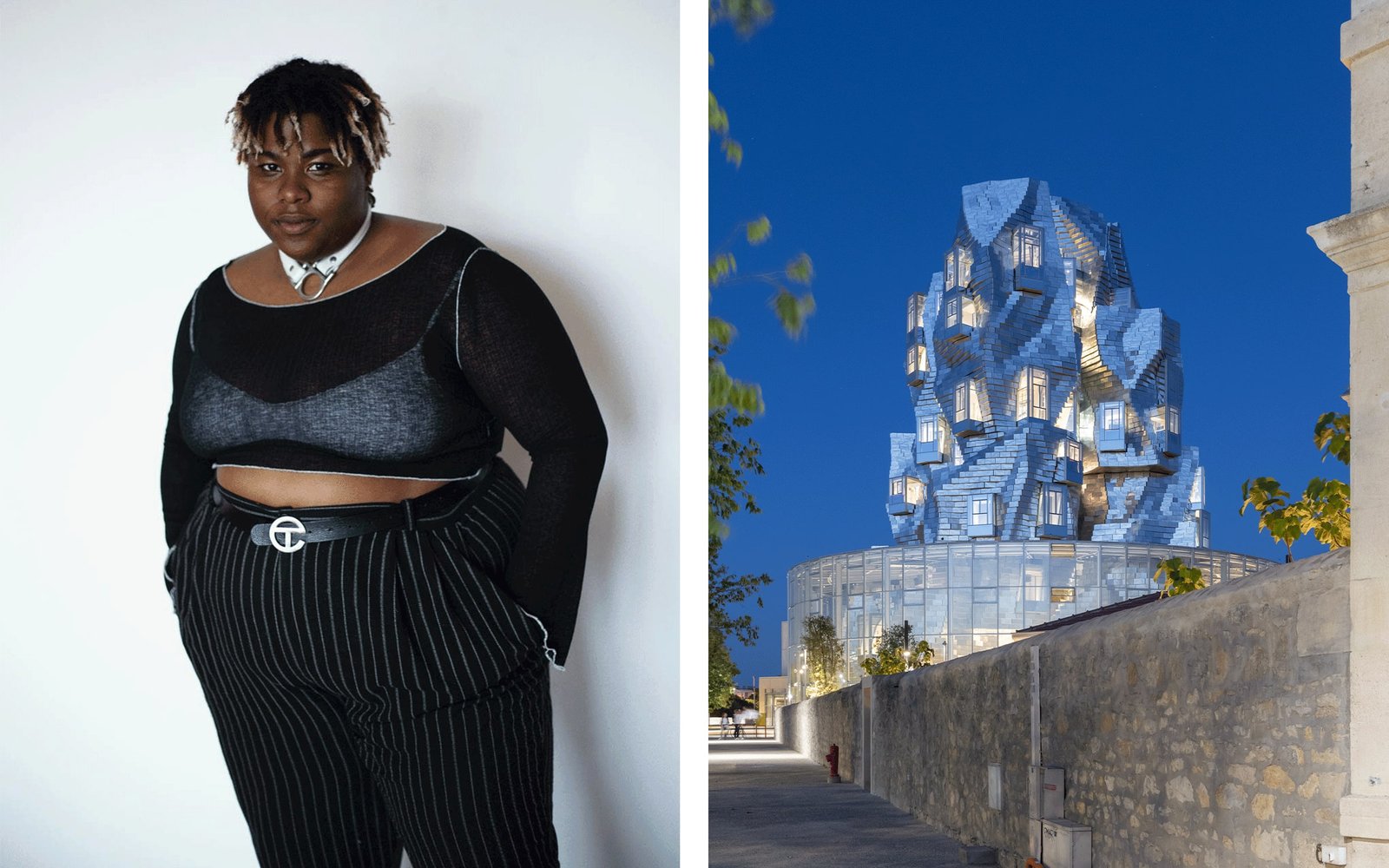 À gauche : Précieux Okoyomon.  Courtoisie de l'artiste.  A droite : LUMA Arles.  Iwan Baan.