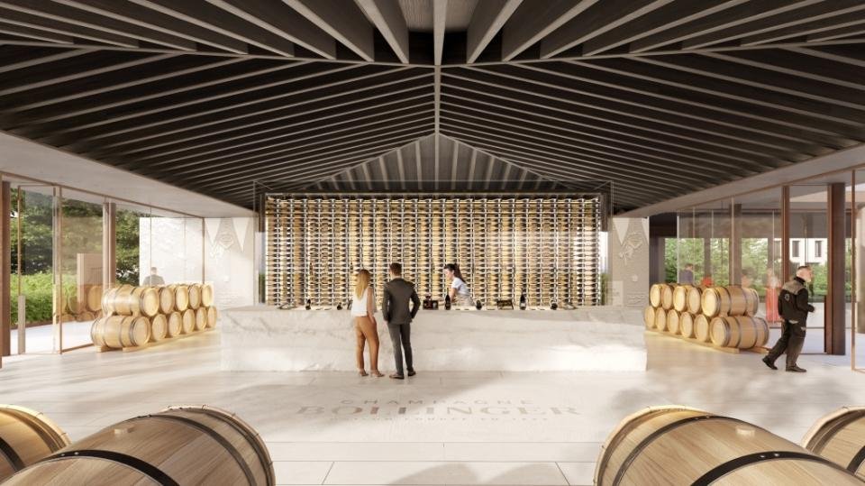 Hôtel de champagne Bollinger et centre d'accueil.  Reims, France.
