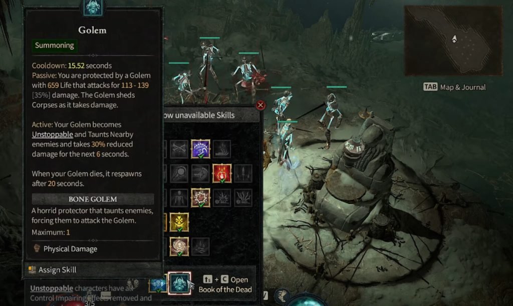Invoquer un Golem dans Diablo 4