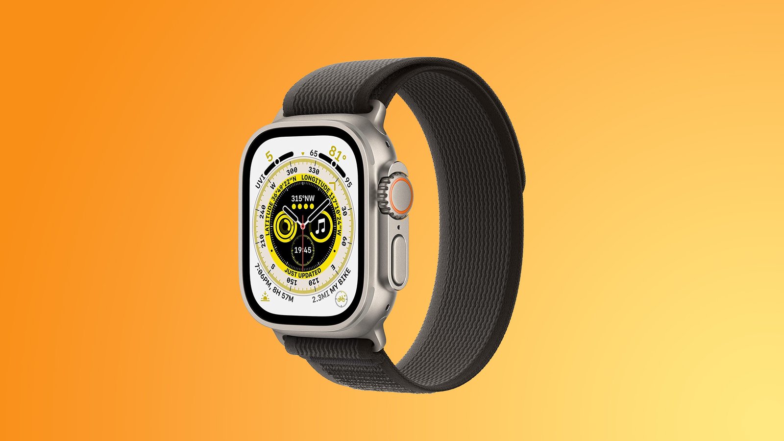 montre apple ultra jaune