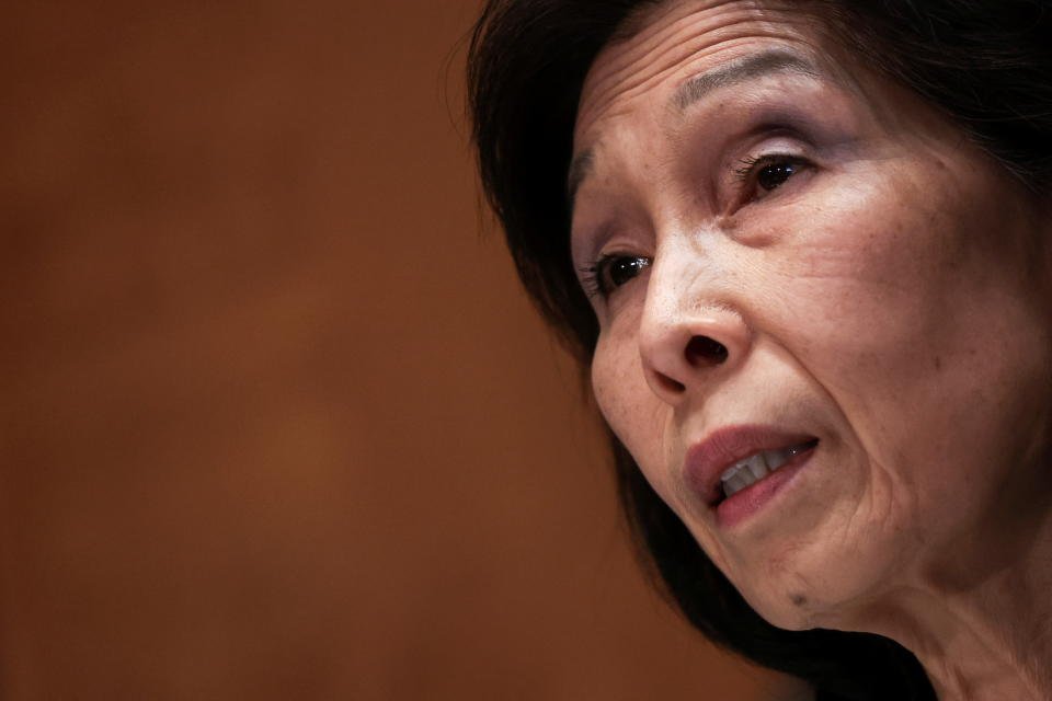 Nellie Liang, sous-secrétaire au Trésor des États-Unis pour les finances intérieures, témoigne devant le Comité sénatorial des banques, à Washington, DC, États-Unis, le 15 février 2022. Win McNamee/Pool via REUTERS