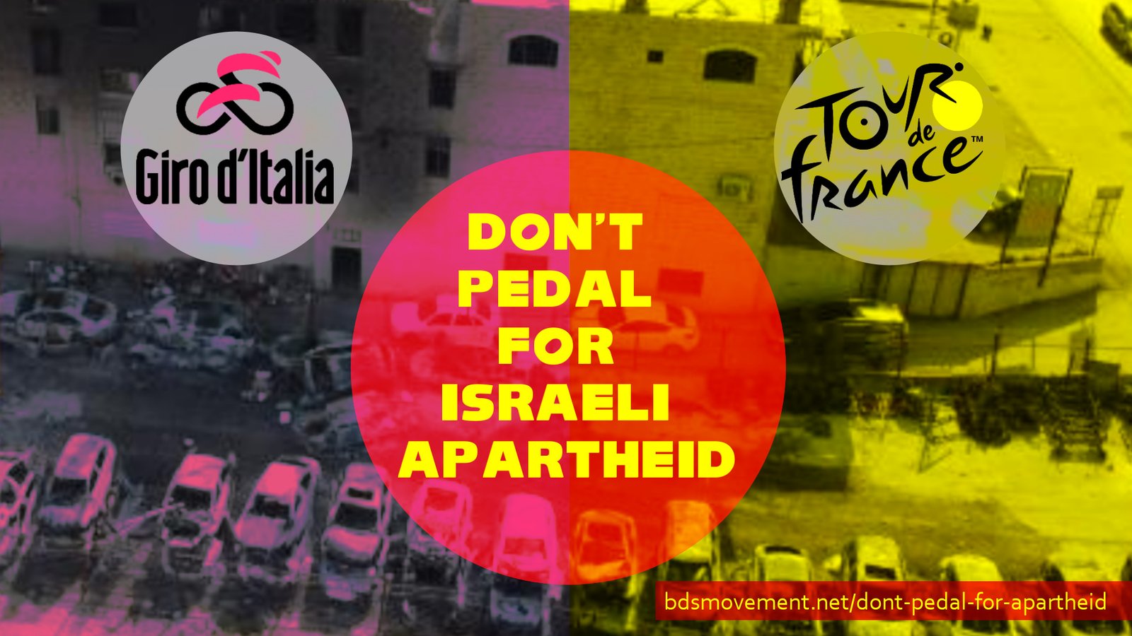 Tour d’Italie et Tour de France, ne pédalez pas pour l’apartheid israélien