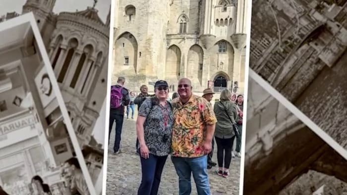 Un couple de San Antonio coincé en France lors de manifestations et de grèves à l’échelle nationale