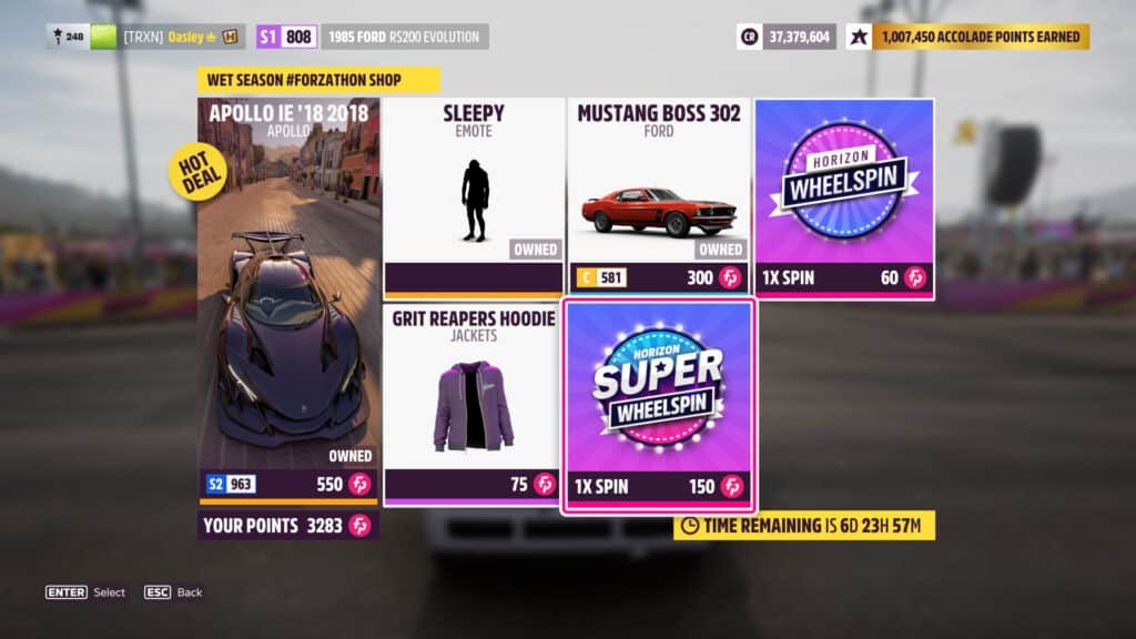 Forza Horizon 5 Semaine 19 Saison 1 Boutique Forzathon