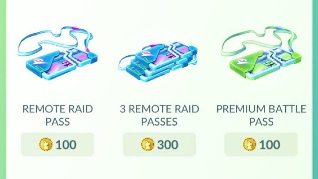 Passes de raid à distance dans la boutique Pokemon Go