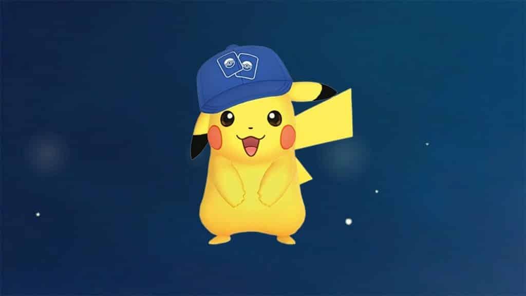 Pikachu TCG Hat apparaissant dans Pokemon GO Spotlight Hour