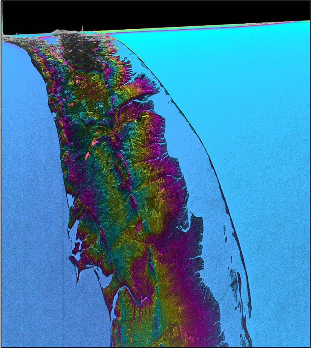 Une visualisation de la NASA montre les caractéristiques de l'eau sur New Yorks Long Island. Une visualisation de la NASA montre les caractéristiques de l'eau sur New Yorks Long Island.