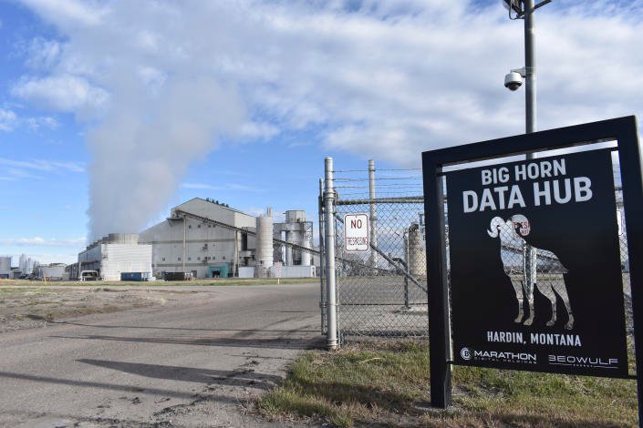 La centrale électrique de Hardin, une centrale électrique au charbon qui abrite également l'exploitation minière de crypto-monnaie Big Horn Data Hub