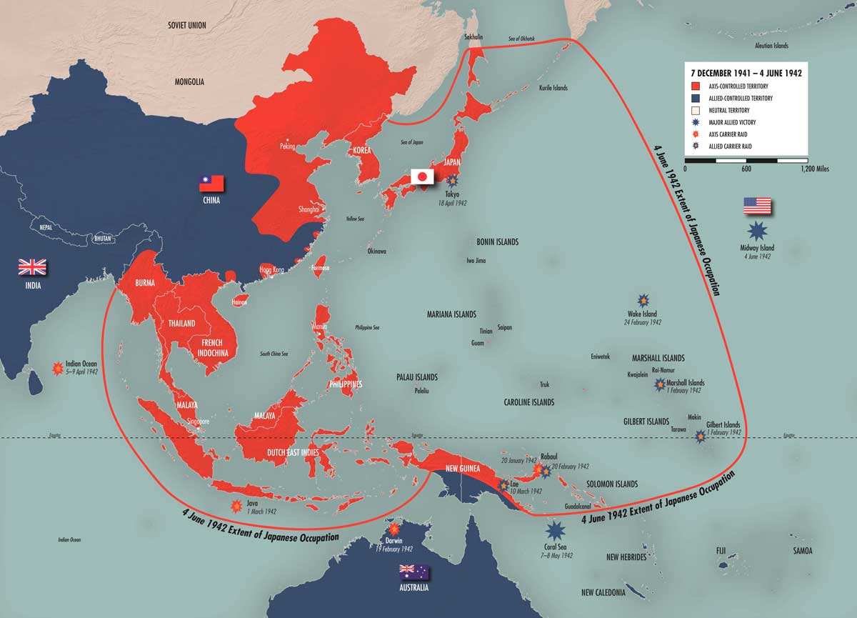 world war 2 japanese control asia pacific