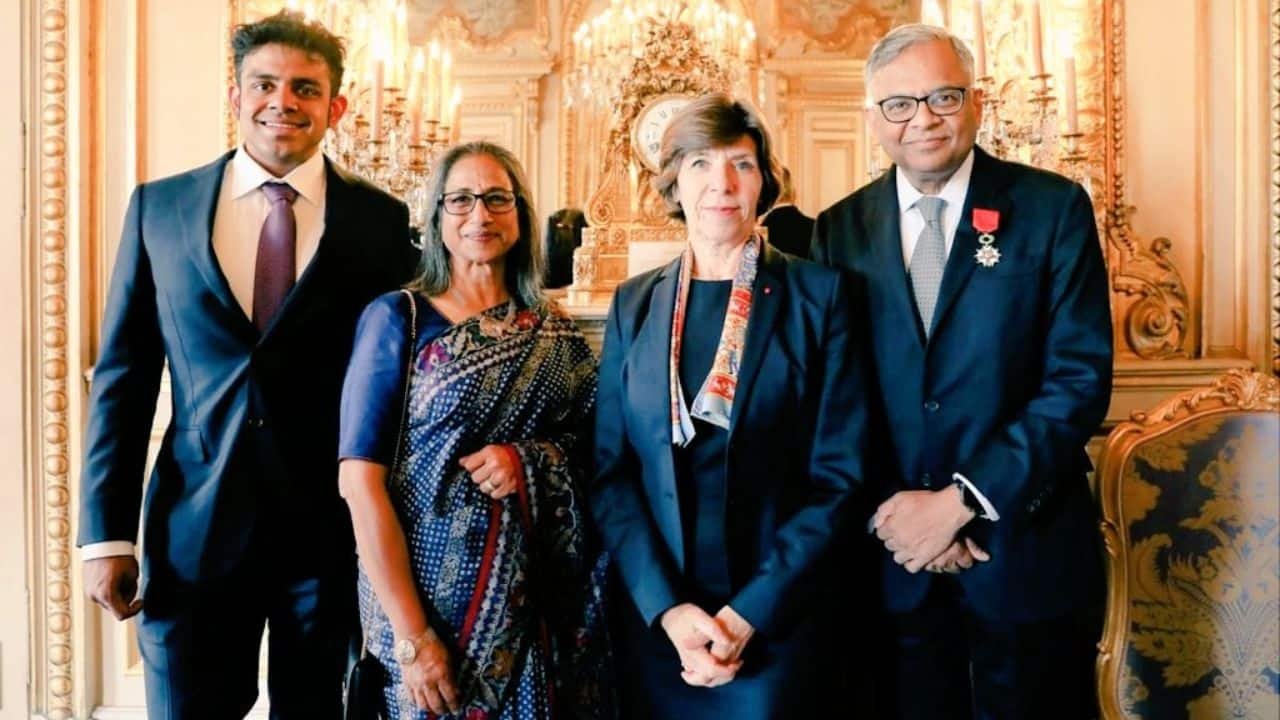 La France honore le président de Tata Sons, Chandrasekaran, avec sa plus haute distinction civile: voir les photos