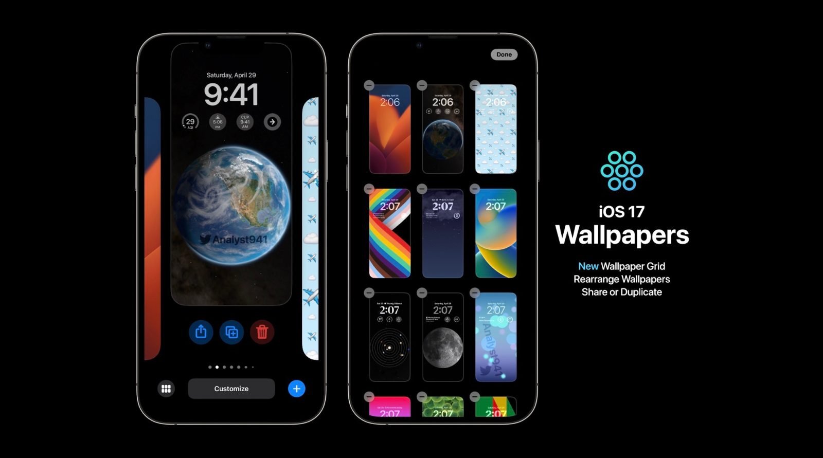 Fonds d'écran iOS 17