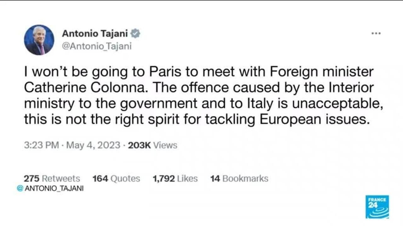 Litige migratoire France-Italie: « Les deux pays veulent éloigner les migrants » – France 24