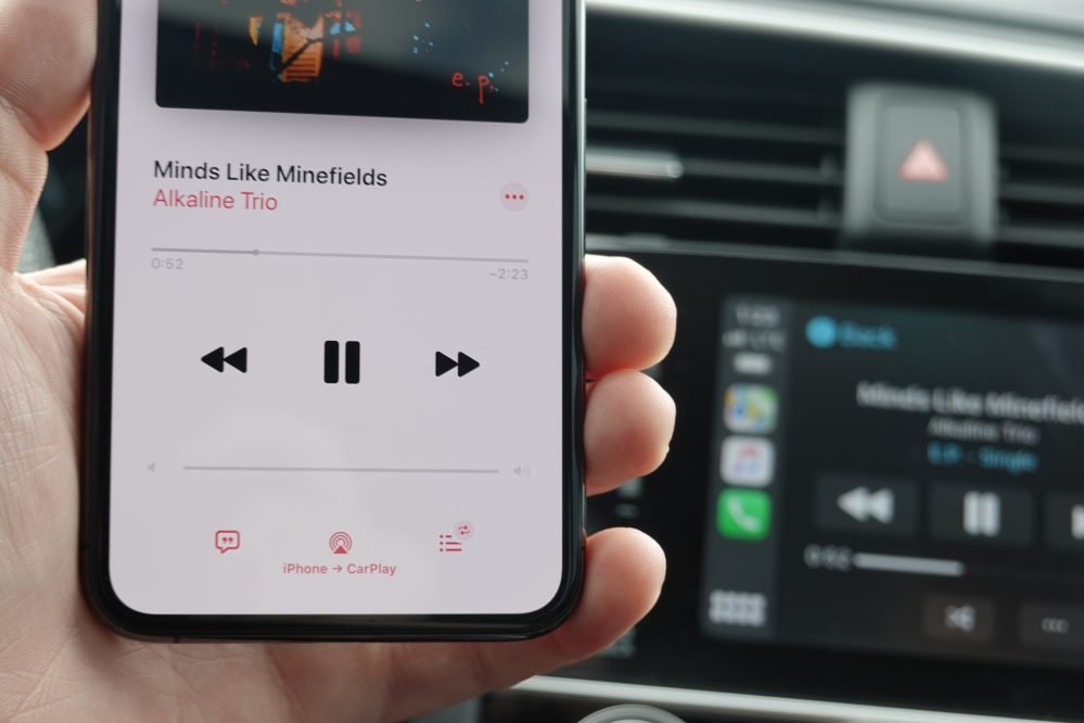 CarPlay sans fil en cours d'utilisation