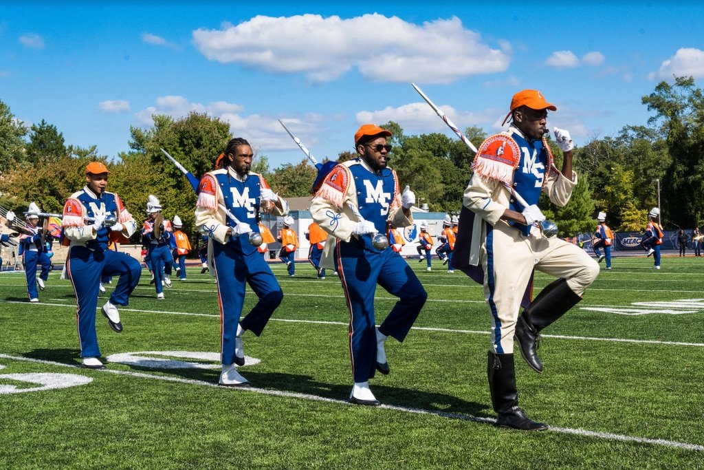 Morgan States Magnificent Marching Machine en spectacle. (Photo avec l'aimable autorisation de l'Université d'État de Morgan)