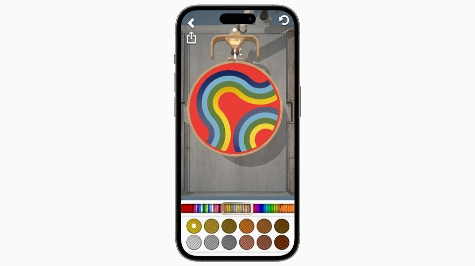 Une image de point.  sur un iPhone