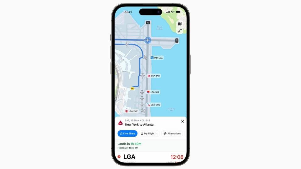 Une image montrant Flighty sur iPhone
