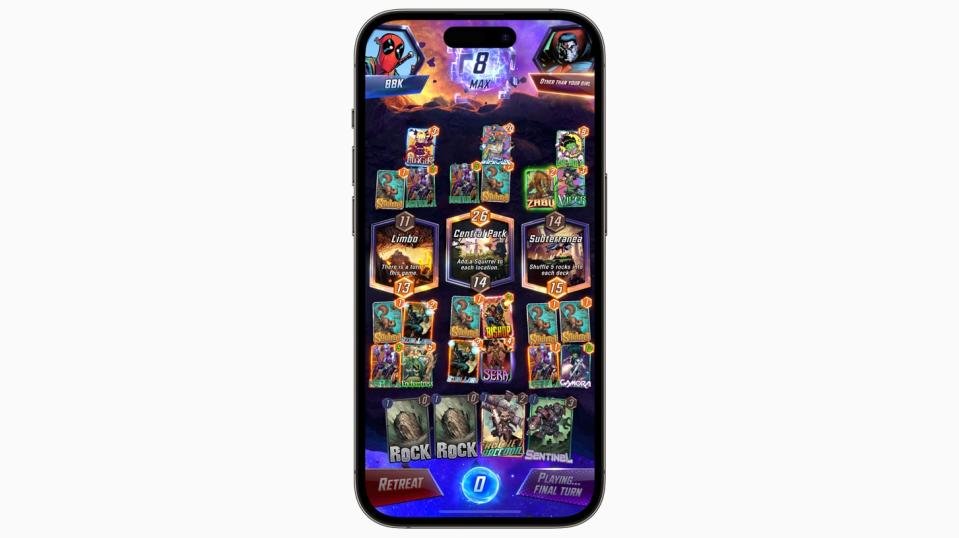 Une image montrant Marvel Snap sur iPhone