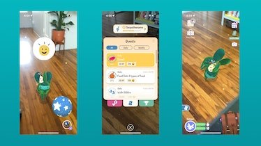 Vue et menus AR de Peridot.