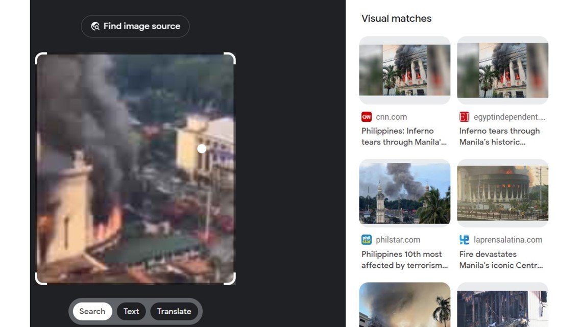 La video virale dun batiment en feu vient des Philippines