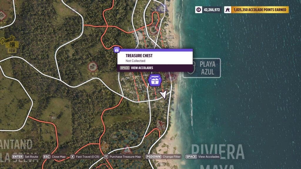 Forza Horizon 5 Feline Light Treasure Chest Carte Emplacement