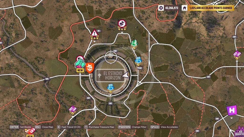 Emplacement de la carte Forza Horizon 5 #DATSUNISOUT