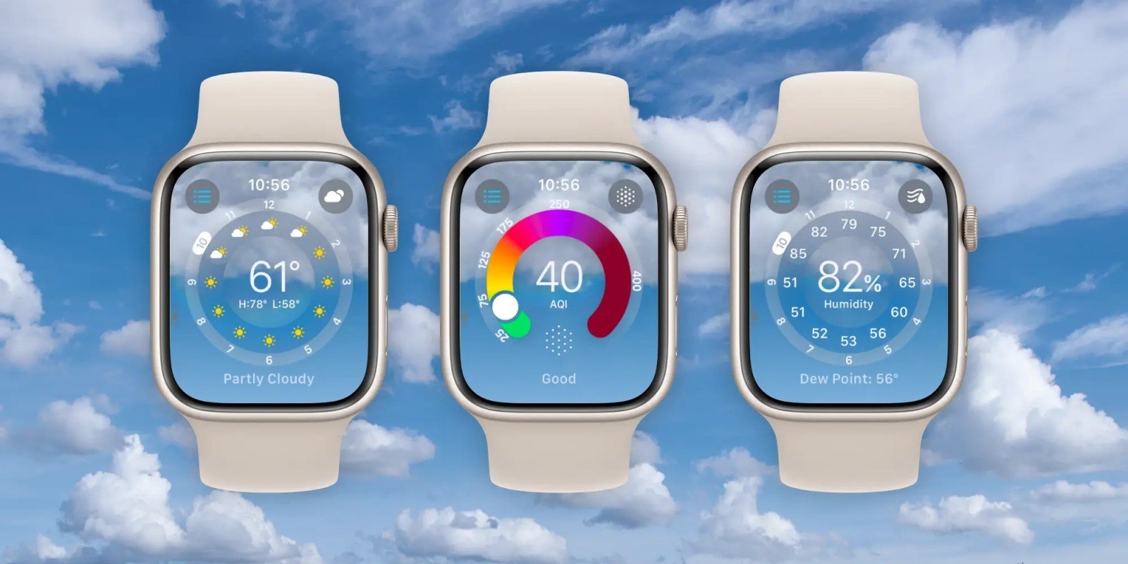 nouvelle application Apple Watch Weather dans watchOS 10