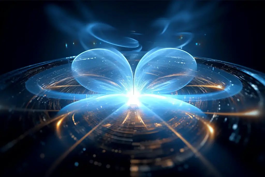 Concept artistique abstrait de technologie quantique