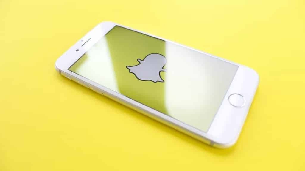 Application Snapchat sur smartphone