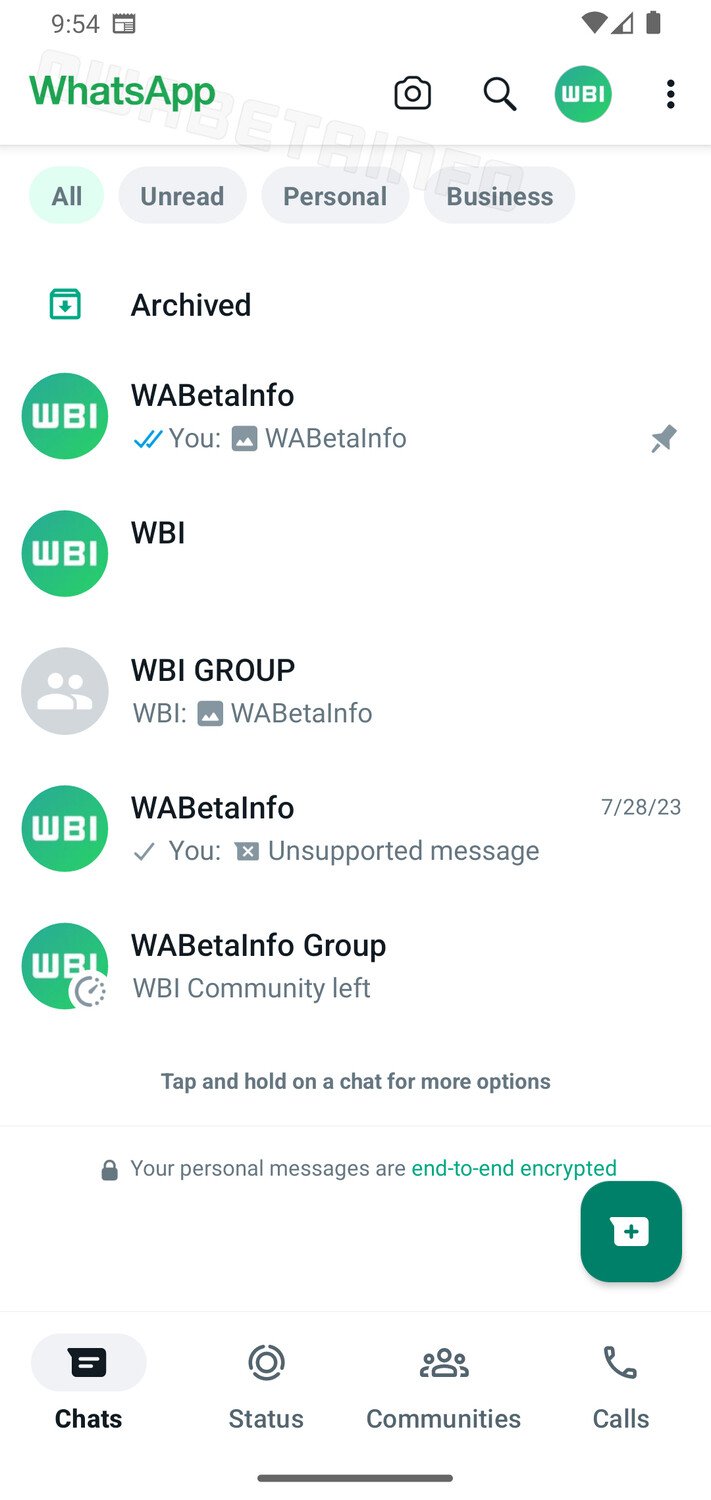WhatsApp travaille sur une nouvelle conception d'interface avec des couleurs et des filtres de discussion modifiés 1 Crédit image–Wabetainfo – WhatsApp travaille sur un nouveau design d'interface avec des couleurs et des filtres de discussion modifiés