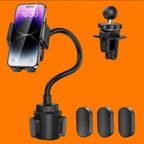 Best Car Phone Mount for 2023 7 The Tecknet cup phone holder has a flexible gooseneck