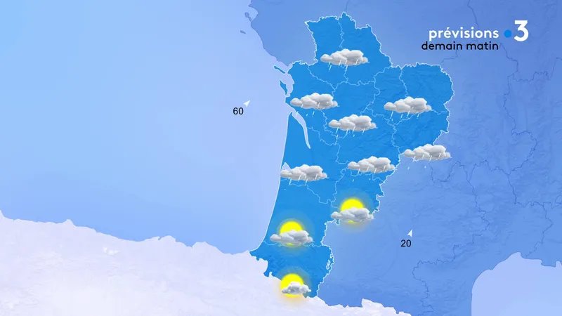 Les prvisions mto France 3 Nouvelle-Aquitaine du lundi 13 novembre