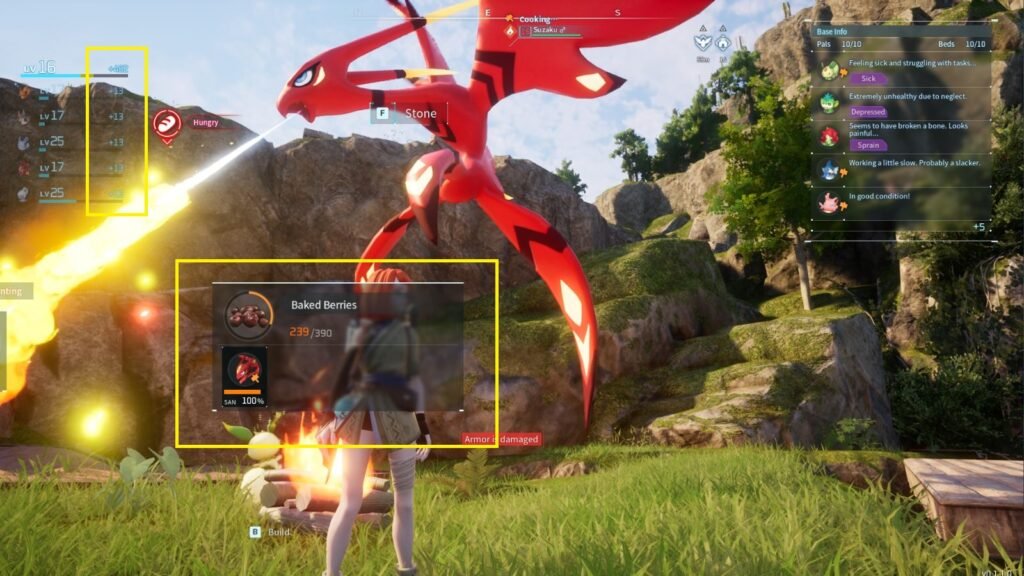 Le moyen le plus rapide de passer au niveau supérieur dans Palworld : battez-vous ! Ferme de baies de Palworld