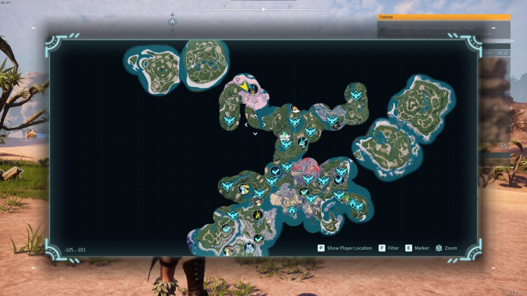 Comment obtenir et cultiver du charbon à Palworld Palworld comment obtenir et cultiver du charbon dans la capture d'écran de la carte de localisation du minerai de base de Palworld