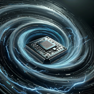 Une illustration d'un semi-conducteur créé avec l'aide de l'IA.