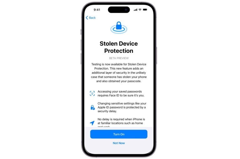 La nouvelle fonctionnalité de protection des appareils volés disponible via iOS 17.3.