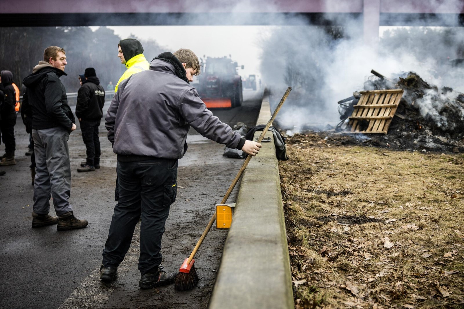 Des manifestants se sont également rassemblés samedi à la frontière belgo-néerlandaise.