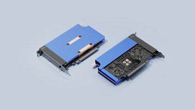 Une carte PCIe contenant l'IBM AIU.  (Crédit : IBM.)