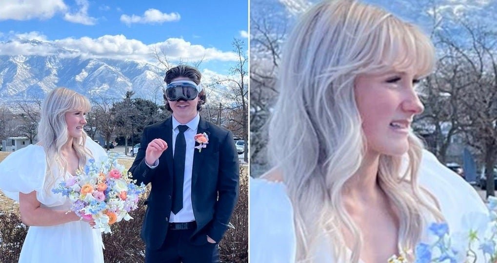 La nouvelle mariée est mécontente lorsque son mari porte son Vision Pro à la réception de mariage