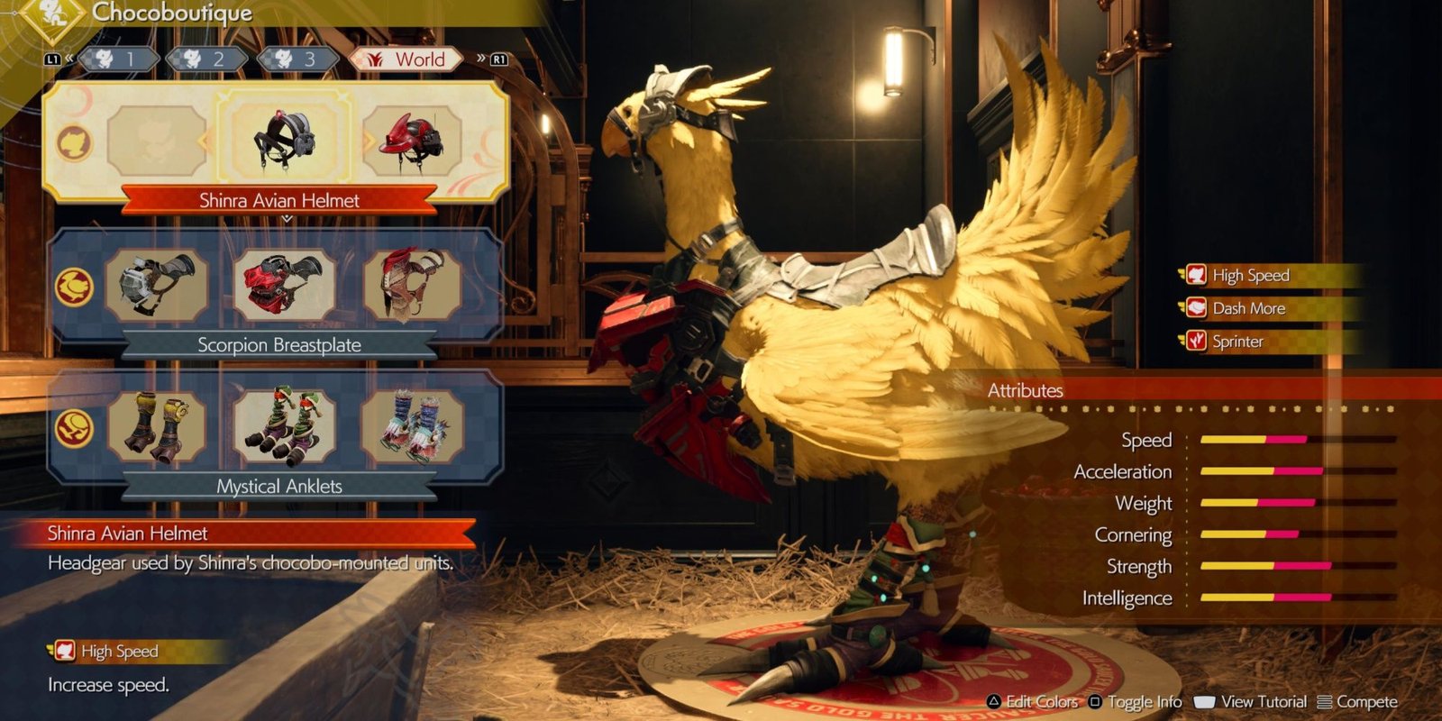 Chocobo Racing Meilleurs équipements