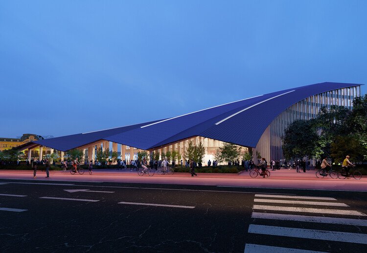 Les architectes BIG et A+ dévoilent la conception d'un centre de transport de bois massif en France - Image 5 sur 17