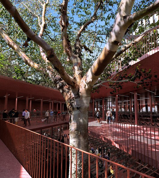 Les architectes BIG et A+ dévoilent la conception d'un centre de transport de bois massif en France - Image 2 sur 17
