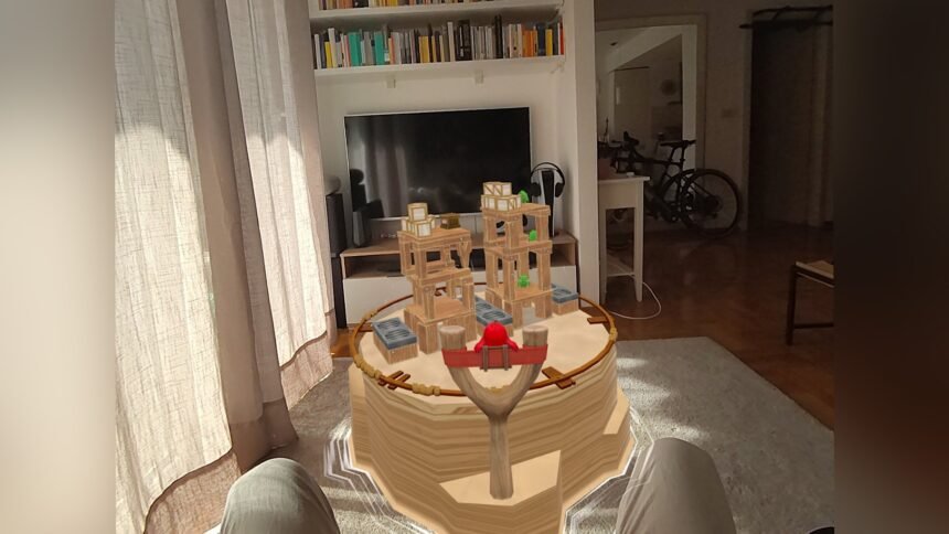 Jouer à Angry Birds avec la réalité mixte de Quest 3 est plutôt cool