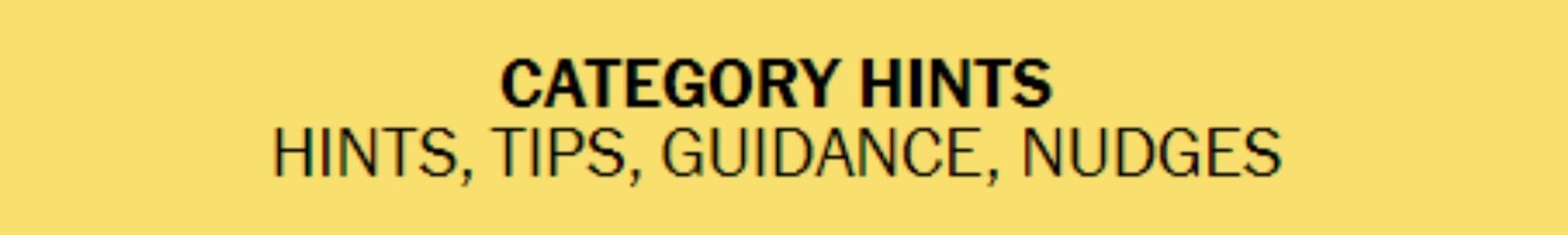 Bannière de connexions – indices de catégorie