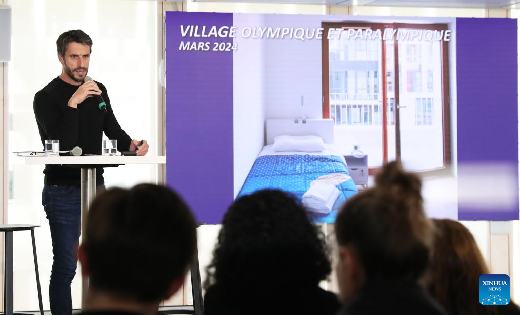 Conférence de presse tenue avant les Jeux olympiques de Paris 2024 en France