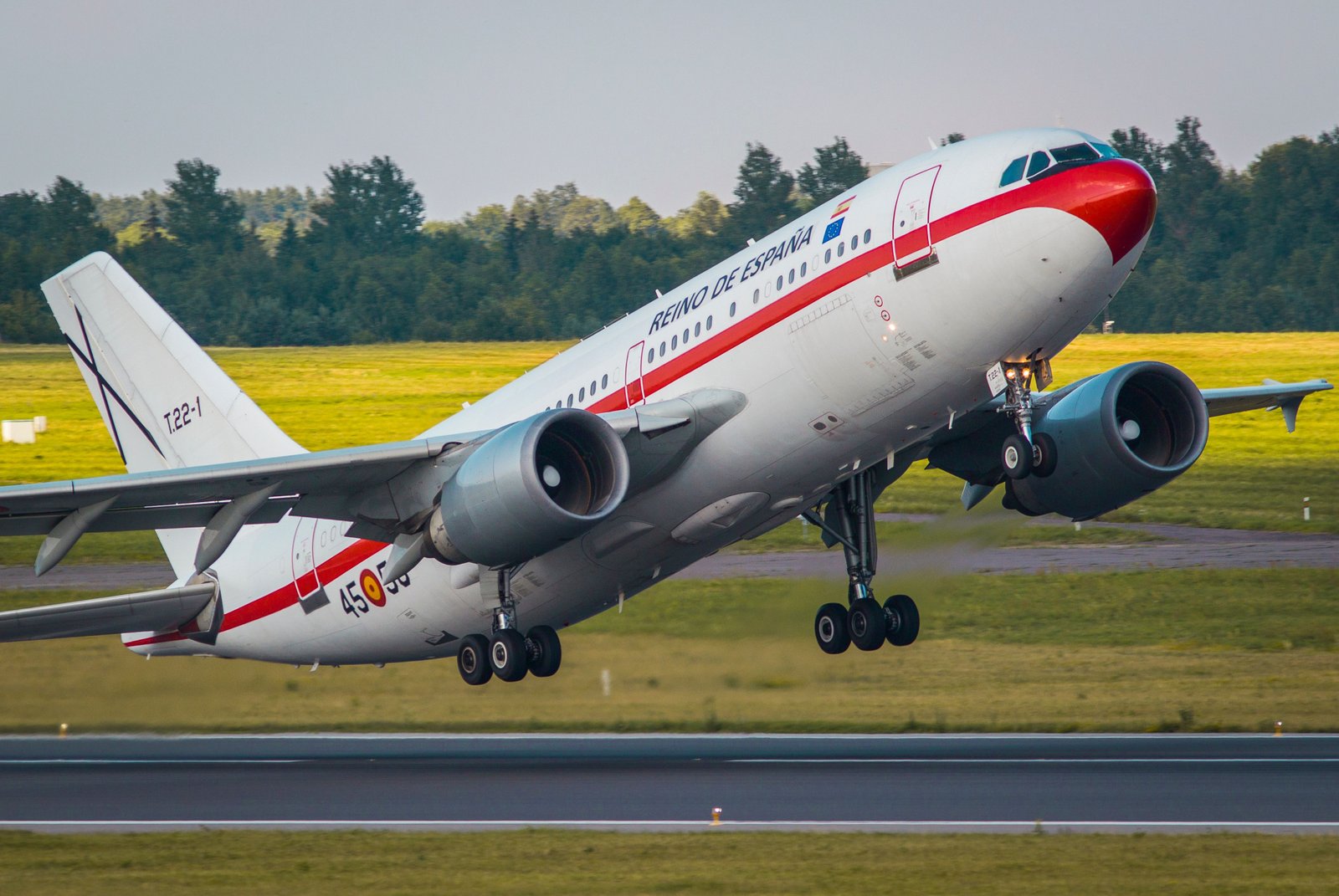Airbus A310-300 de l'armée de l'air espagnole au départ de Vilnius